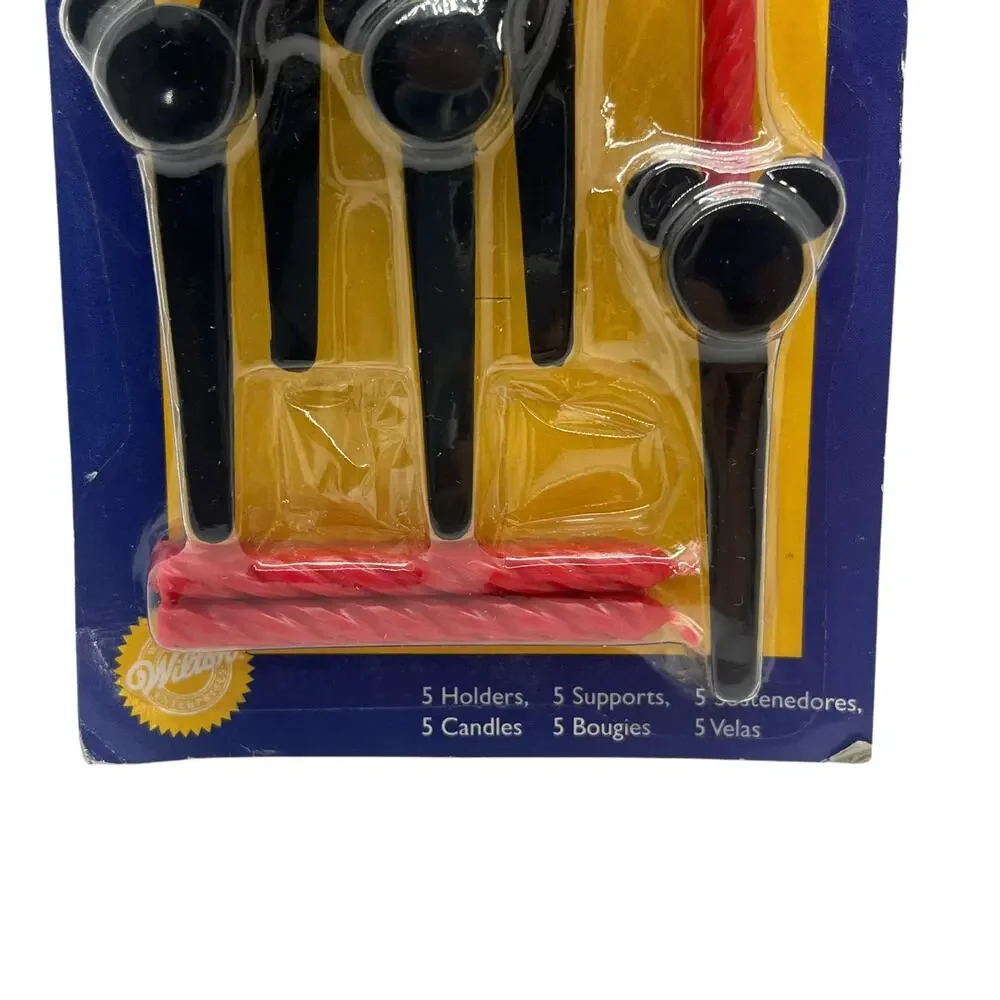 Vintage Mickey Donald Birthday Cake Candles NOS